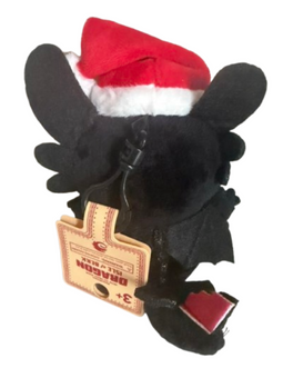 Universal Studios Christmas Toothless With Santa Hat Keychain Plush New With Tag