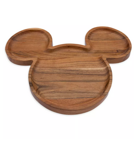 Disney Parks Homestead Collection Wood Mickey Icon Serving Tray New