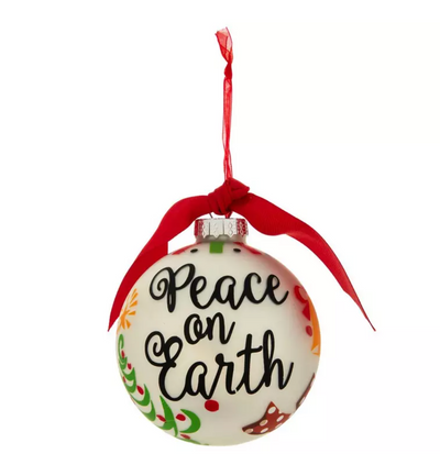 Robert Stanley 2023 Peace On Earth Ball Glass Christmas Ornament New with Tag