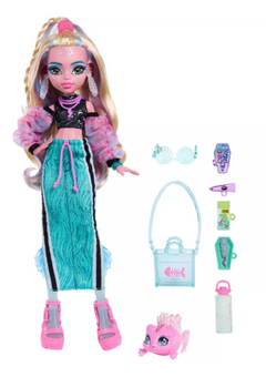 Monster High Lagoona Blue Fashion Doll in Maxi Skirt w Pet Neptuna Toy New w Tag
