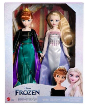 Disney Frozen Queen Anna & Elsa the Snow Queen Fashion Doll 2pk New With Box