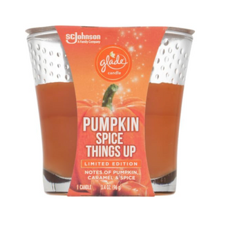 Glade Pumpkin Spice Things Up 3-wick 6.8 Oz Jar Limited Edition Candle New