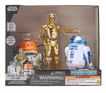 Disney Parks R2-D2 C-3PO C1-10P Talking Action Figure Set Star Wars Power Force