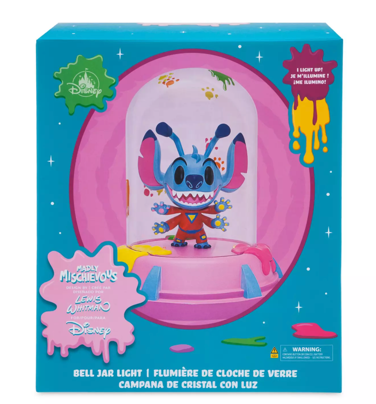 Disney Parks Stitch Madly Mischievous Light-Up Figure by Lewis Whitman New with Box