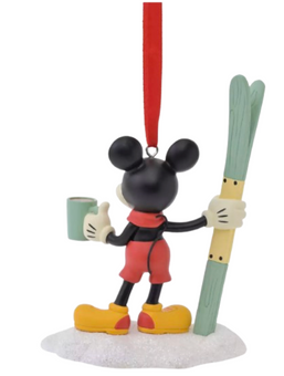 Disney Parks Mickey Mouse Enjoying Skiing Christmas Ornament New With Tag