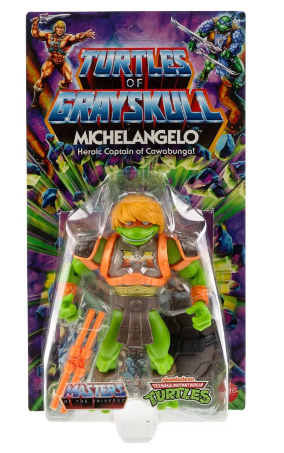 Masters of the Universe x Turtles of Grayskull Michelangelo Figure Toy New W Tag