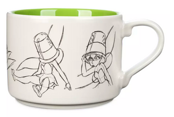 Disney Parks Tinker Bell Peter Pan Animation Sketch Coffee Mug New with Tag