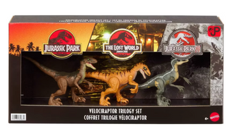 Jurassic World Park I II and III Velociraptor Trilogy Set 3 Action Figures New