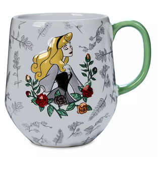 Disney 65th Sleeping Beauty Aurora as Briar Rose Forest Sprigs Pattern Mug New