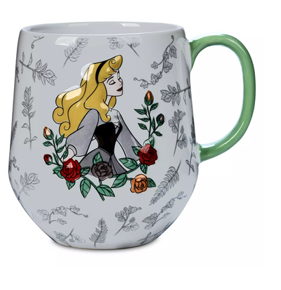 Disney 65th Sleeping Beauty Aurora as Briar Rose Forest Sprigs Pattern Mug New