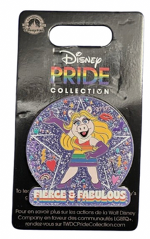 Disney Parks Rainbow Pride Muppets Miss Piggy Fierce & Fabulous Pin New w Card