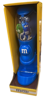 M&M's World Blue Green Handheld Dispenser Candy Dispenser New with Box