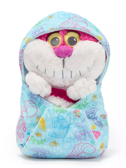 Disney Cheshire Cat Plush in Blanket Pouch Disney Babies Small 10'' Alice New