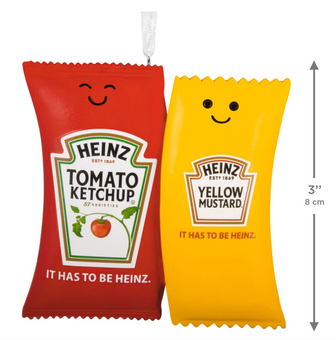 Hallmark Heinz Ketchup and Mustard Packets Hallmark Ornament New With Box