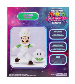 The Super Mario Galaxy Movie 5" Figure Series Cloud Luigi Figure Toy New W Box