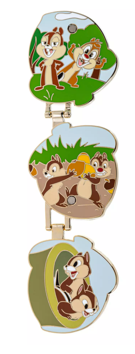 Disney Parks Chip 'n Dale 80th Anniversary Hinged Pin – Limited New with Card