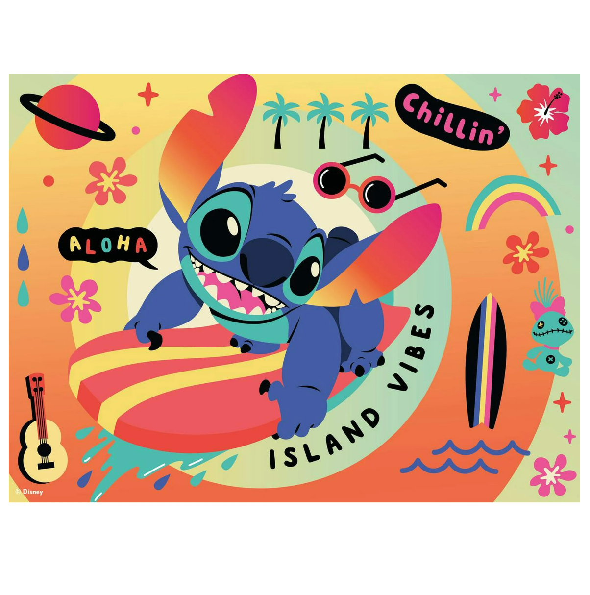 Ceaco Disney Lilo and Stitch Aloha Three Interlocking Jigsaw Puzzles N – I  Love Characters