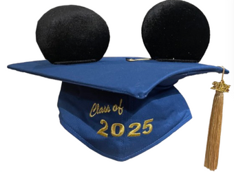 Disney Parks Class of 2025 Graduation Mickey Ear Hat Mortarboard New With Tag