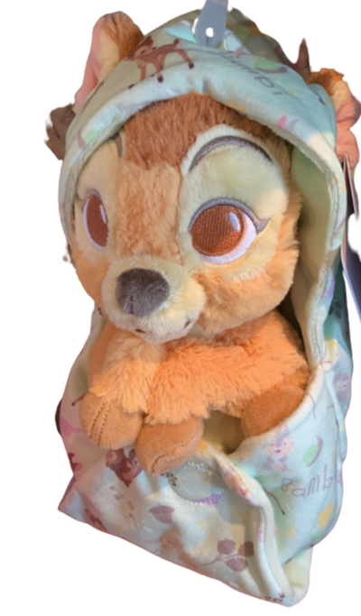 Disney Parks Bambi Babies Plush in a Blanket Pouch New With Tag
