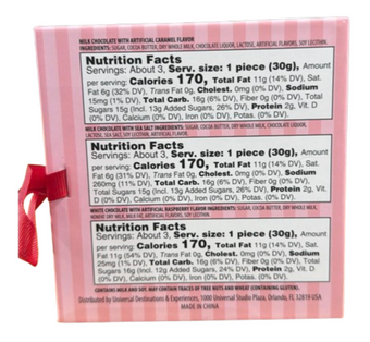 Universal Studios Harry Potter K. Rammelle Chocolate Bars Assortment Box New