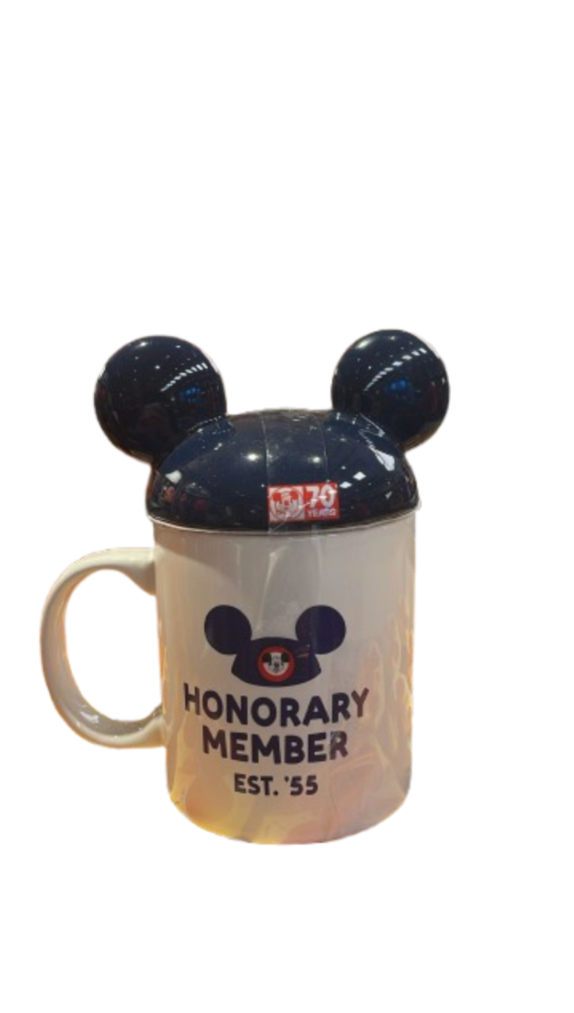 Disney Parks 70th Honorary Member Mickey Club Ceramic Coffee Mug with Lid New