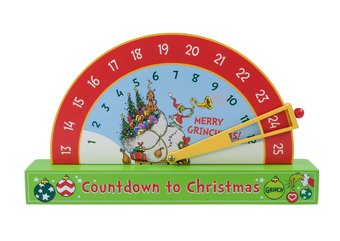 DC Dr. Seuss Grinch MDF Countdown Christmas Calendar New with Tag