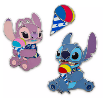 Disney Parks Stitch Attacks Snacks Pin Set – Shaved Ice – July New With Tag