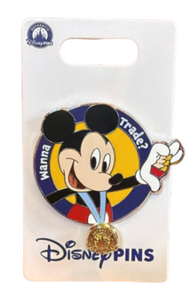 Disney Parks Wanna Trade? Trader Mickey Mouse Pin New With Card