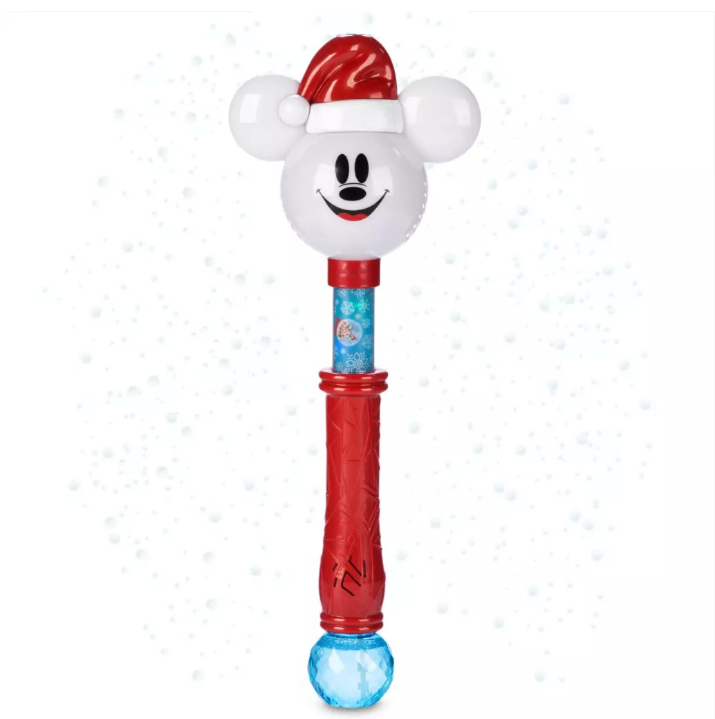 Disney Parks Mickey Santa Light and Sound Holiday Snow Wand New with Tag