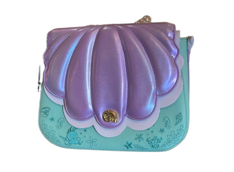 Disney Parks Little Mermaid Ariel Loungefly Crossbody Handbag Bag New With Tag