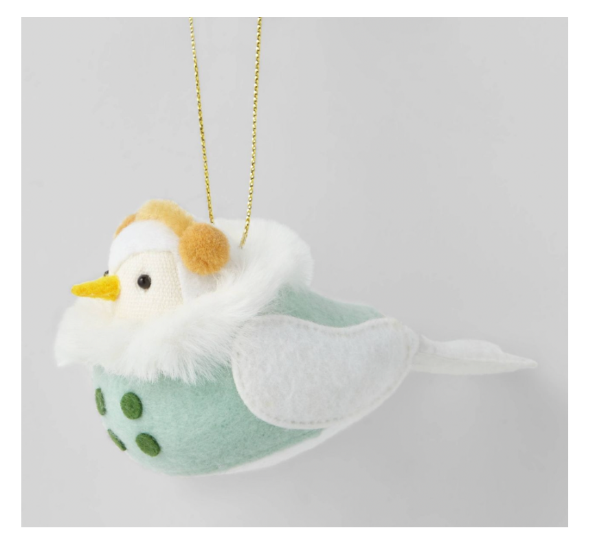 Target Bird with Yellow Earmuffs Christmas Tree Ornament Wondershop New