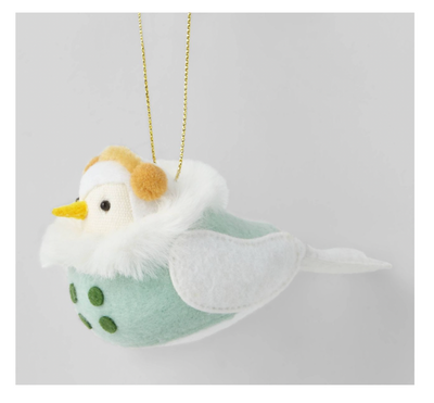 Target Bird with Yellow Earmuffs Christmas Tree Ornament Wondershop New