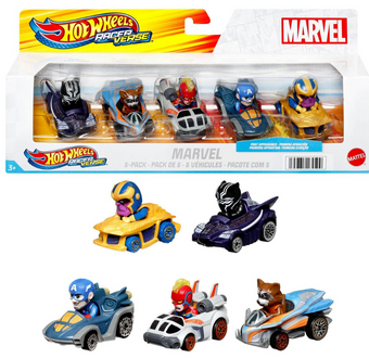 Hot Wheels RacerVerse Marvel Diecast Vehicle Set - 5pk Toy New With Box
