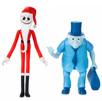 Disney Parks Santa Jack Skellington and Phineas Action Figure Set New With Tag
