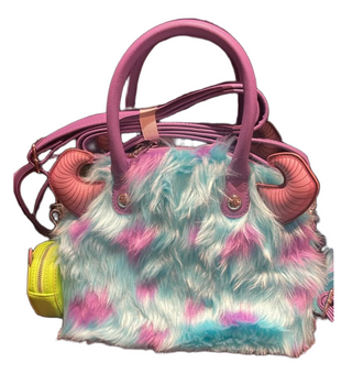 Disney Parks Loungefly Pixar Monsters Inc Sulley Faux Fur Tote Crossbody Bag New