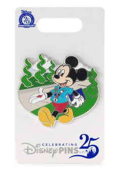 Disney Parks Mickey Mouse Pin Trading 25th Anniversary Pin New With Card