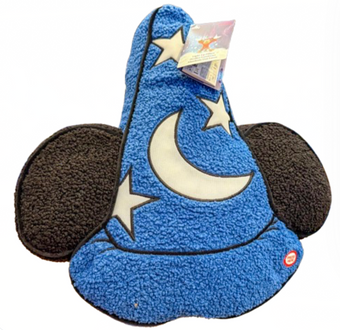 Disney Parks Mickey Mouse Sorcerer Hat Light Up Plush Throw Pillow New With Tag