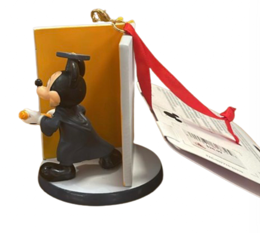 Disney Parks Mickey Mouse Grad Graduation Christmas Ornament New with Tag