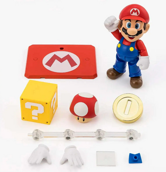 Tamashii Nations Super Mario S.H.Figuarts Mario Collectible Figure Toy New W Tag