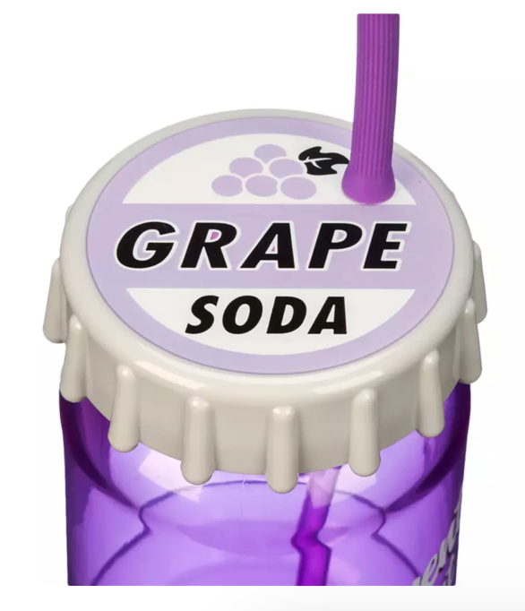 Disney Parks Grape Soda Water Bottle with Straw – Up Adventure New with Tag