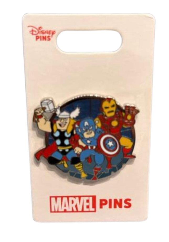 Disney Parks Marvel Family Cluster Iron Man Thor Captain America Pin New w Card