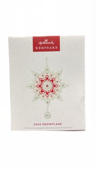 Hallmark 2024 Keepsake Snowflake 2024 Porcelain Christmas Ornament New with Box