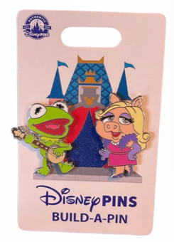 Disney Parks Muppets Kermit & Miss Piggy Build-a-Pin New With Card