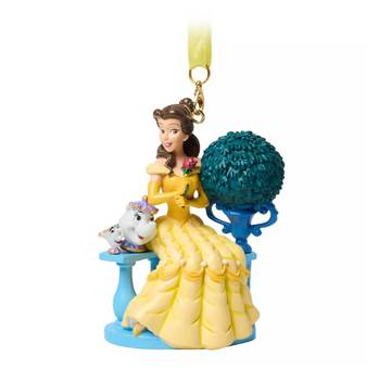 Disney Parks Belle Mrs. Potts and Chip Sketchbook Christmas Ornament New W Tag