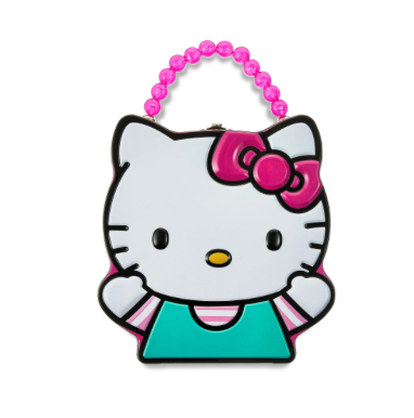 HELLO KITTY TIN with beaded handle Toy New With Tag