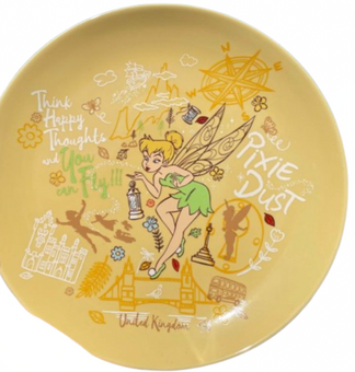 Disney Parks Epcot UK World Showcase Tinker Bell Dish Plate Peter Pan New W Tag