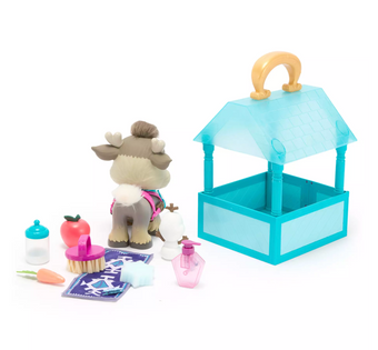 Disney Parks Sven Nurture Play Set Frozen Sven Figure Olaf Figure Stall Carrier