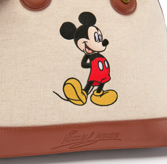 Disney Parks Mickey Mouse Canvas Satchel Bag New with Tag
