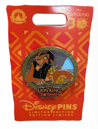 Disney Parks Lion King 30th Anniversary Scar and Simba Pin New with Card