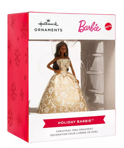 Hallmark Black Holiday Barbie 2025 Christmas Tree Ornament New With Box